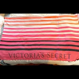 Victoria Secret Striped Beach Throw Picnic Park Blanket NWOT